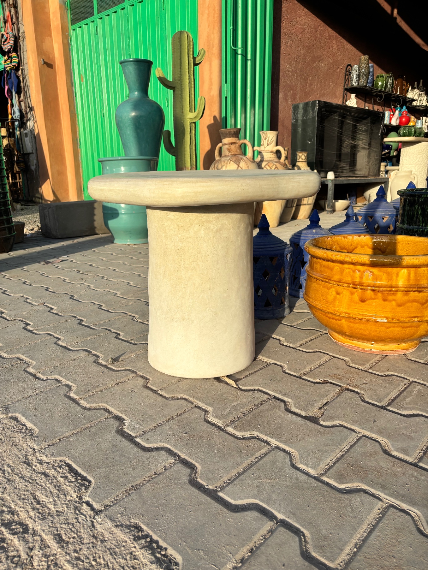 Moroccan artisan pottery handcrafted in Marrakech souks